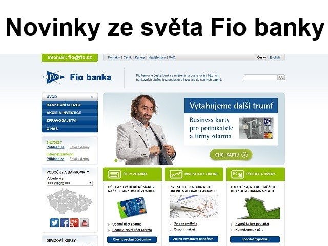 Novinky ze světa Fio banky